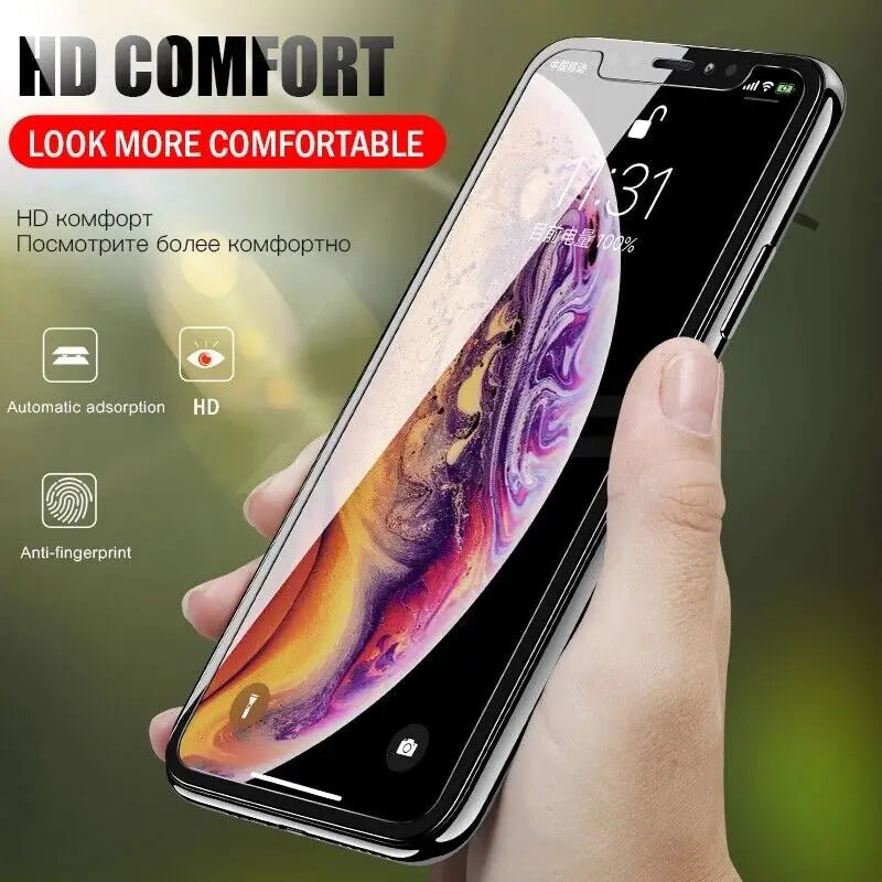 3x HD Clear Tempered Glass Screen Protector for iPhone 13 12 11 Pro Max XR X - Anti Spier
