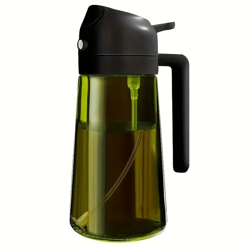 Dual-Purpose Pressurized Oil Sprayer | Large Capacity Leak-Proof Pouring and Spray Bottle for Home Use, BBQ Spray Canister