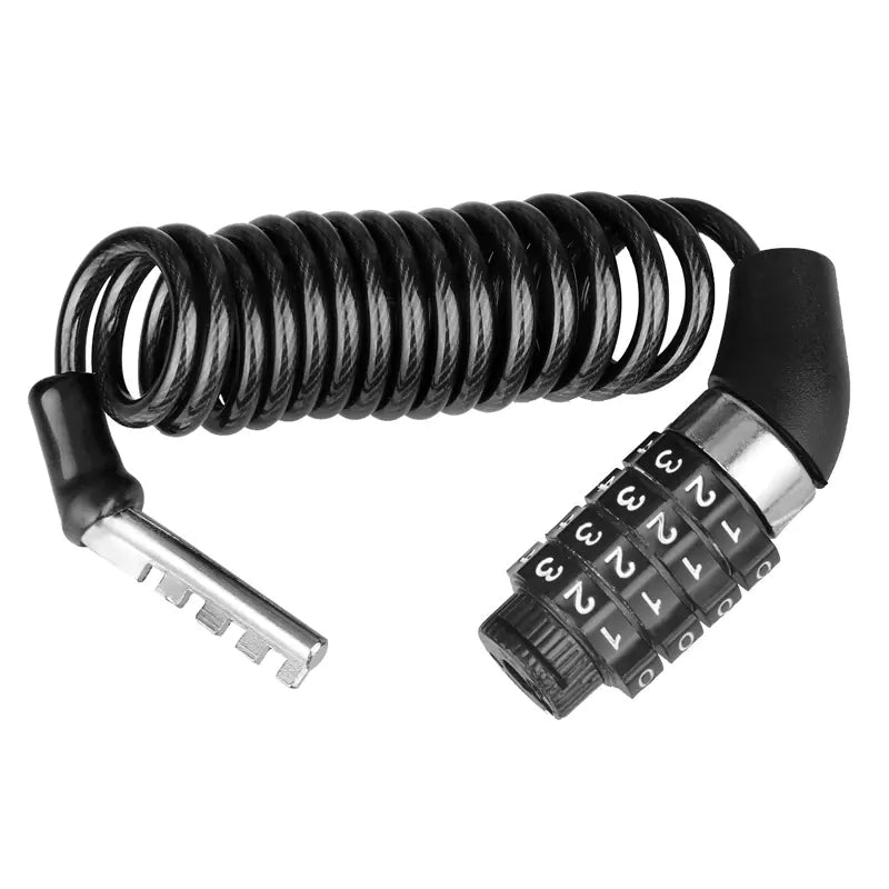 Universal Bicycle Helmet Lock with Steel Cable and Code
