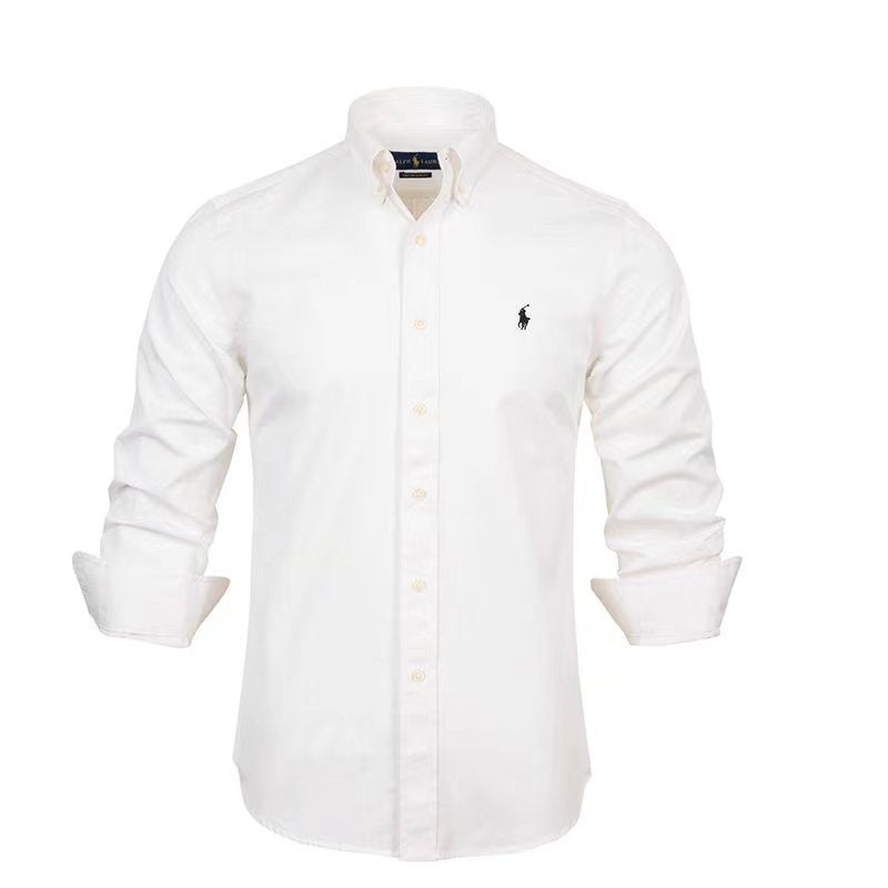 The same style RL Ralph all horse logo embroidered long-sleeved shirt, pure cotton men's POLO shirt with lapels