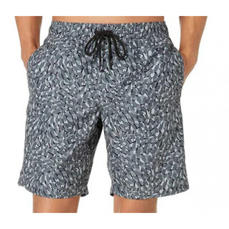 Beach pants men's large size quick dry loose thin men's shorts sports casual flower pants