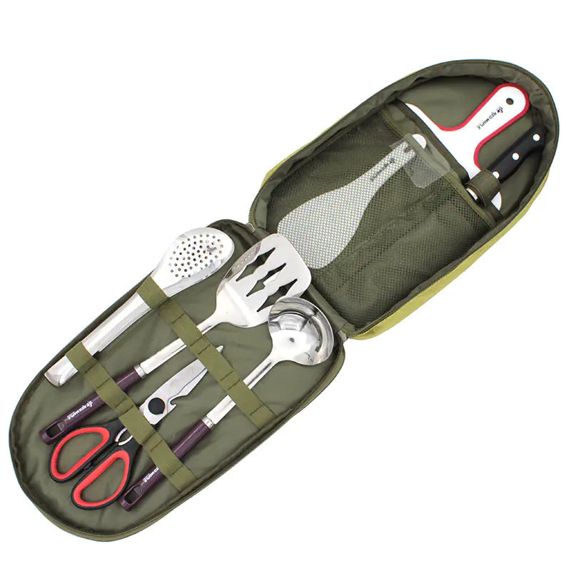 Outdoor Camping Cookware Set with BBQ Tools