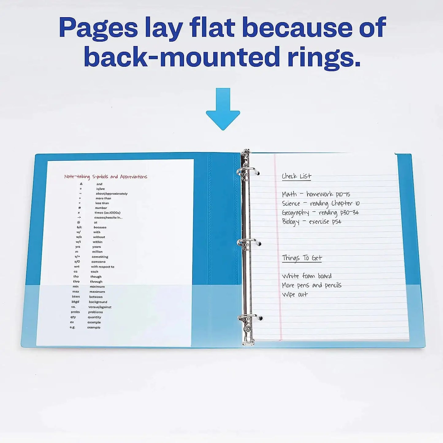 3 Ring Binder- 1" - Blue