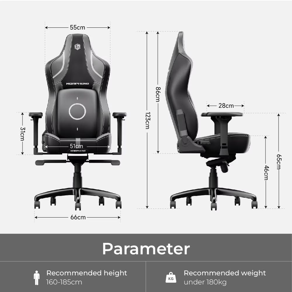 C-L42R Gaming Chair with ergonomic design, black and red PU leather, metal frame.