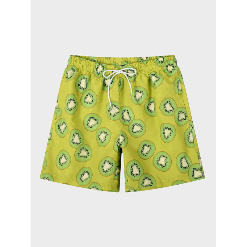 Beach pants men's large size quick dry loose thin men's shorts sports casual flower pants