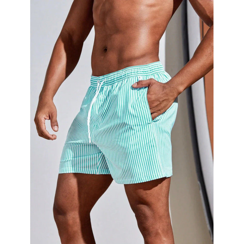 Beach pants men's large size quick dry loose thin men's shorts sports casual flower pants