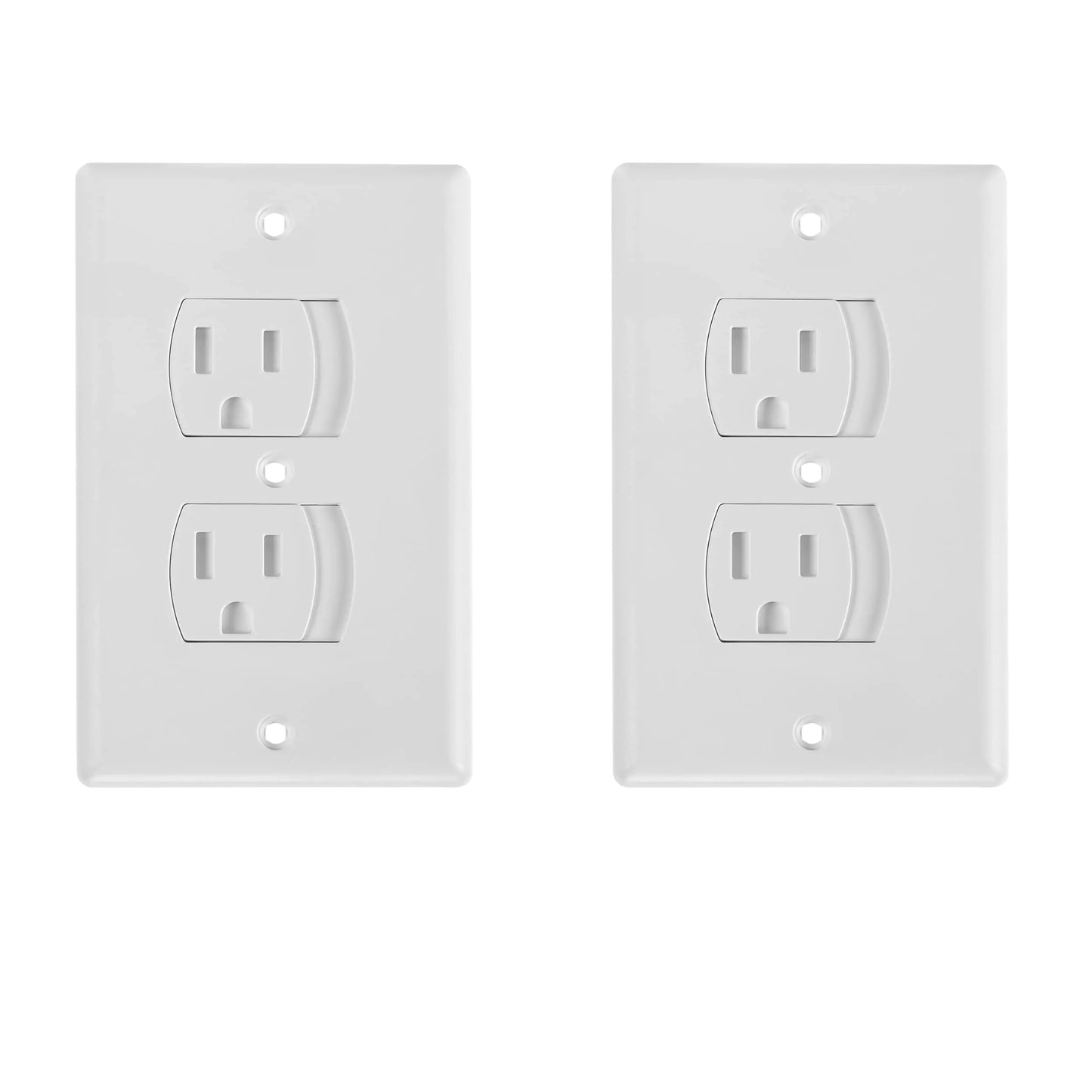 Bates- Self Closing Outlet Covers 2 Pack Sliding Outlet Covers Outlet Cover Outlet Covers Baby Proofing Baby Outlet Cover Baby Proofing Outlet Cover Plug Covers for Electrical Outlets
