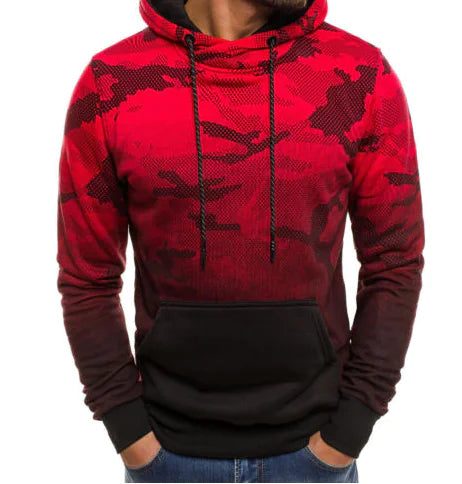 Camo Hoodie Sweatshirt with Hood