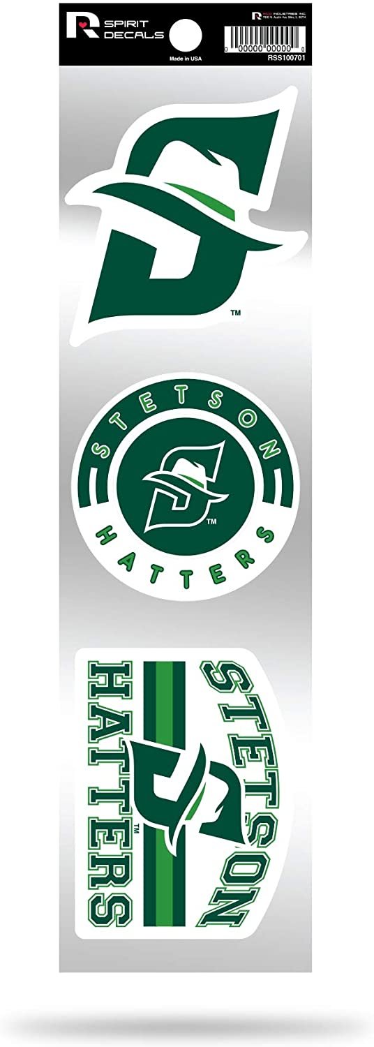 Stetson Hatters Triple Retro Throwback Spirit Decals Flat Vinyl Auto Home Sticker Sheet University of