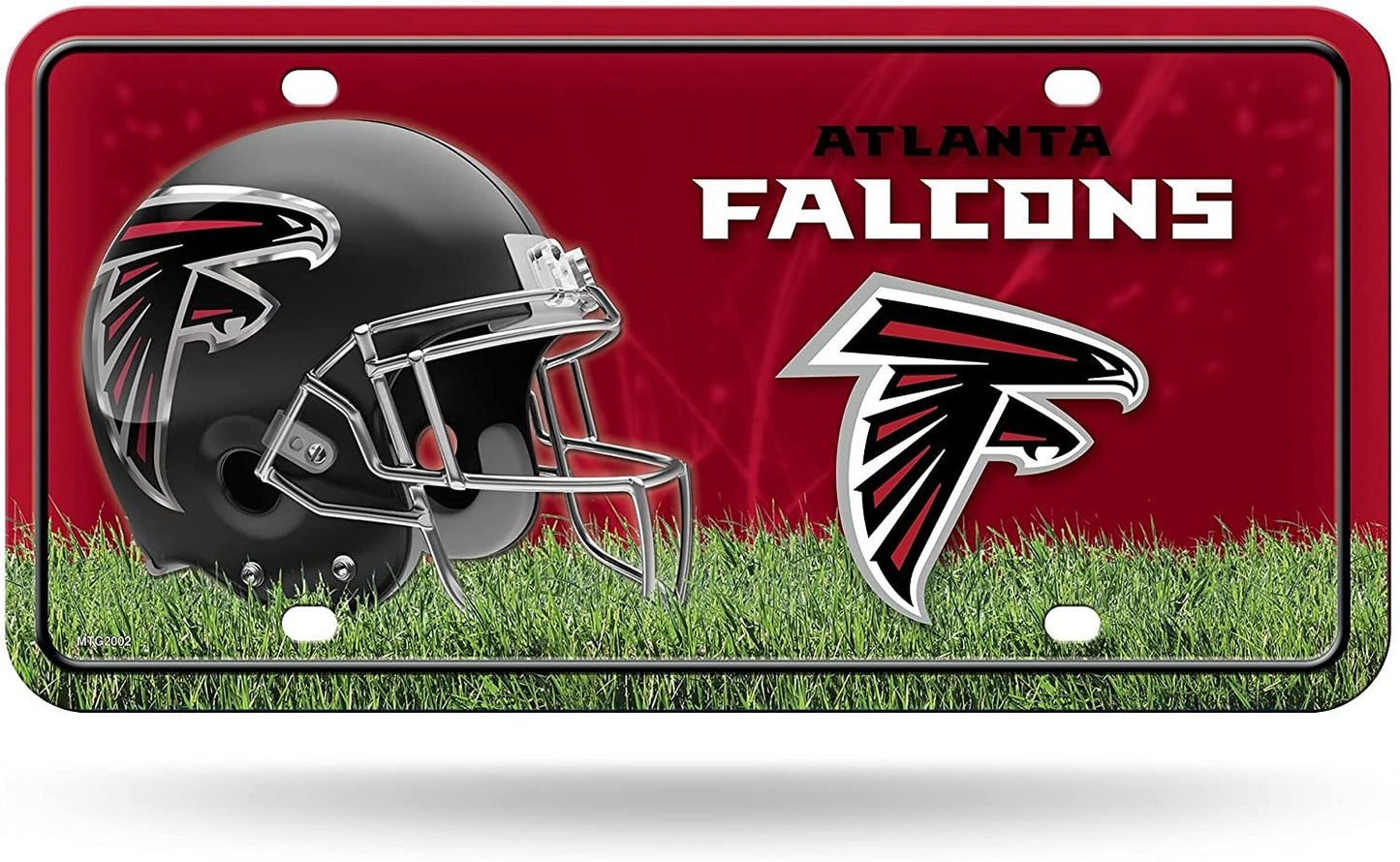 Atlanta Falcons Metal Auto Tag License Plate, Helmet Design, 6x12 Inch