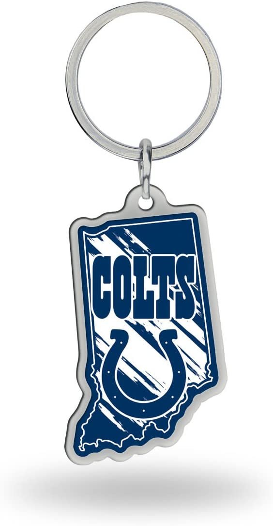 Indianapolis Colts Metal Keychain State Shaped by Fielders Choice
