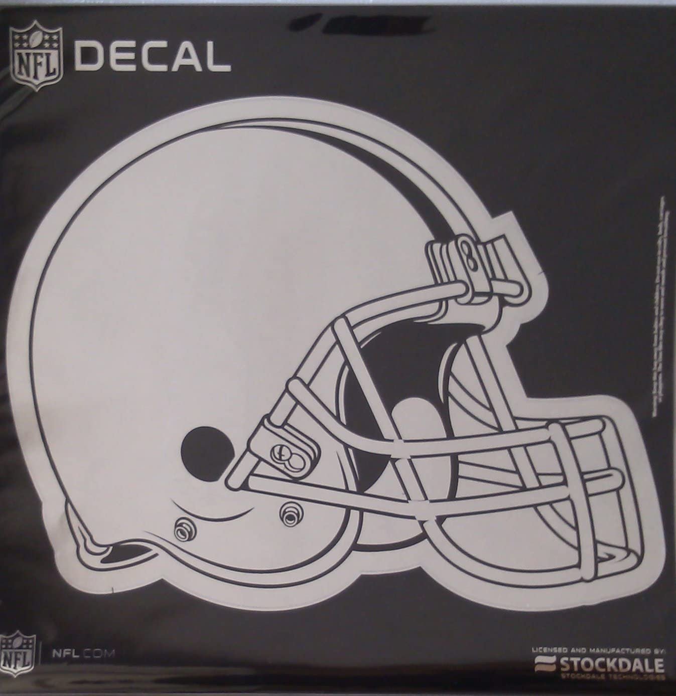 Cleveland Browns 6 Inch Decal Sticker, Metallic Chrome Shimmer Design