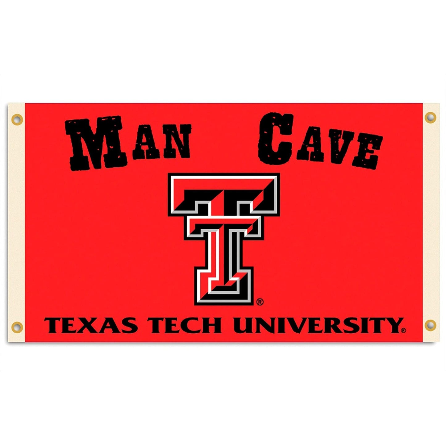 BSI Products, INC. - Texas Tech Red Raiders 3’x5’ Man Cave Flag with 4 Heavy-Duty Brass Grommets - TT Football & Basketball Pride - High Durability - Designed for Indoor Use - Great Gift Idea