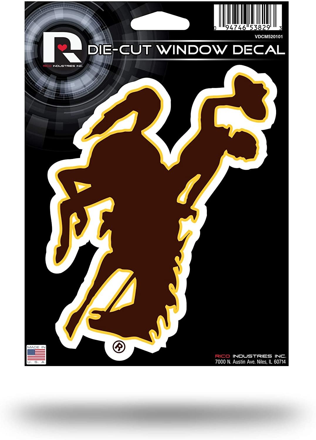 University of Wyoming Cowboys 5 Inch Die Cut Flat Vinyl Decal Sticker Adhesive Backing