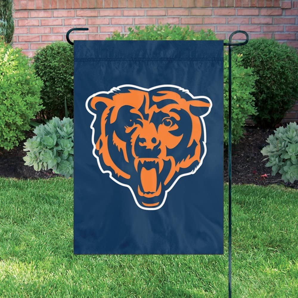 Chicago Bears Premium Garden Flag Banner Applique Embroidered 12.5x18 Inch