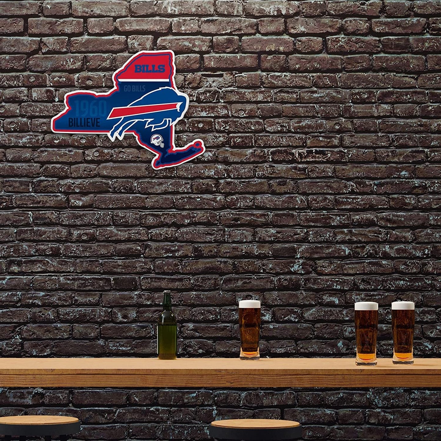 Buffalo Bills Pennant State Shape 18 Inch Soft Felt