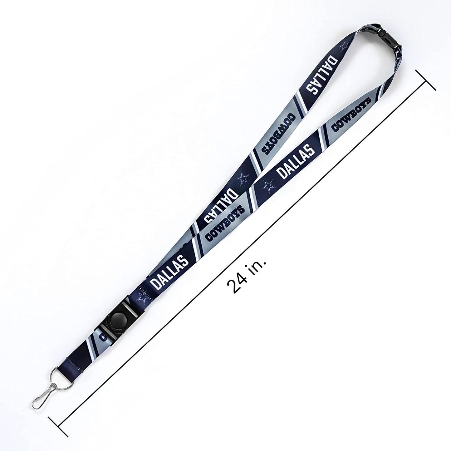 Winnipeg Jets Lanyard Keychain, Double Sided, 18 Inch, Button Clip, Safety Breakaway