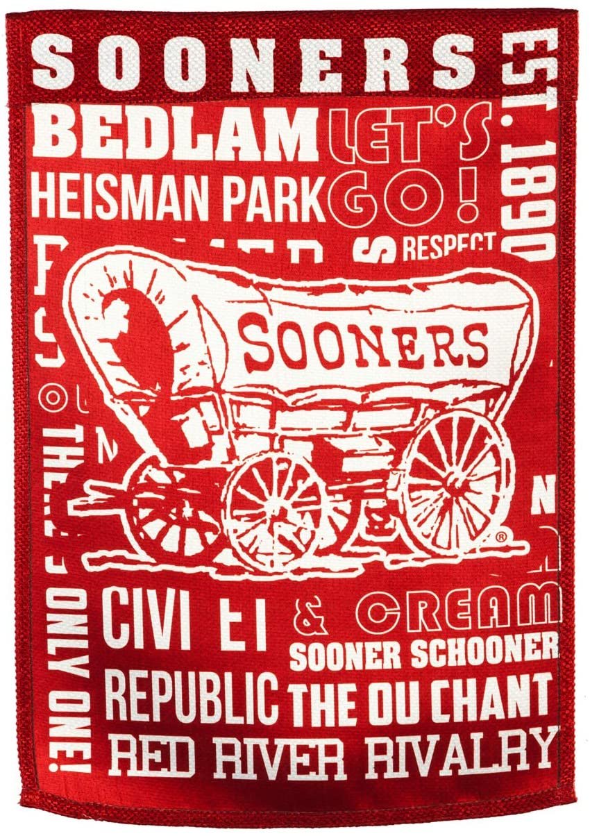 University of Oklahoma Sooners Premium Double Sided Banner Flag 28x44 Inch Fan Rules Design Indoor Outdoor by Fielders Choice