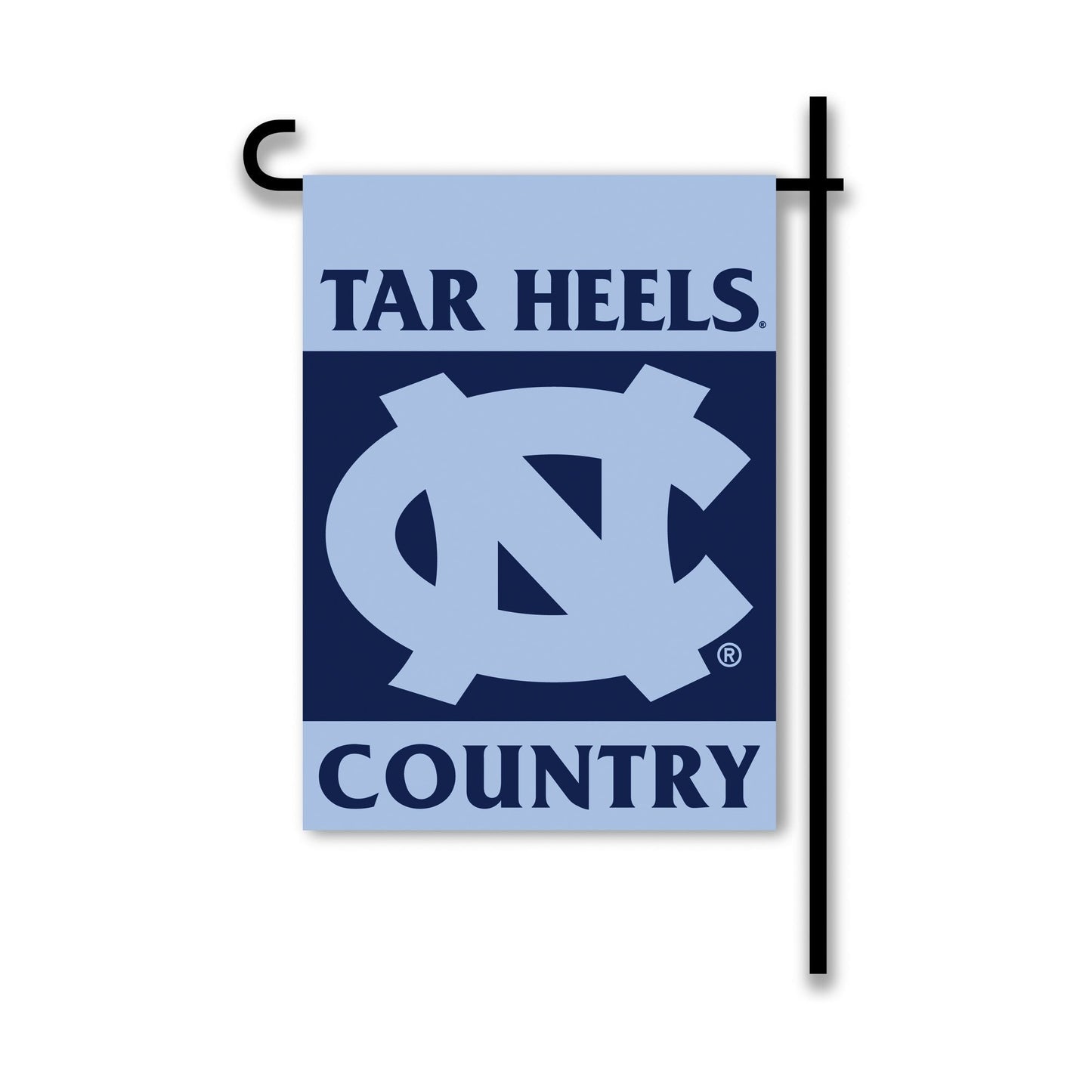 University of North Carolina Tar Heels Premium Double Sided Garden Flag, 13x18 Inch, Country Design, Display Pole Sold Separately