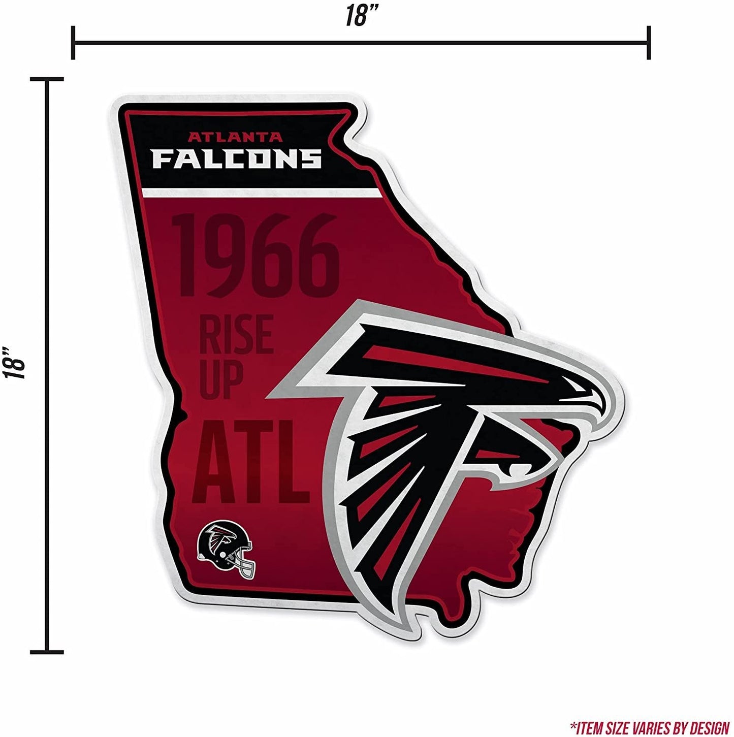 Atlanta Falcons Pennant State Shape 18 Inch Soft Felt