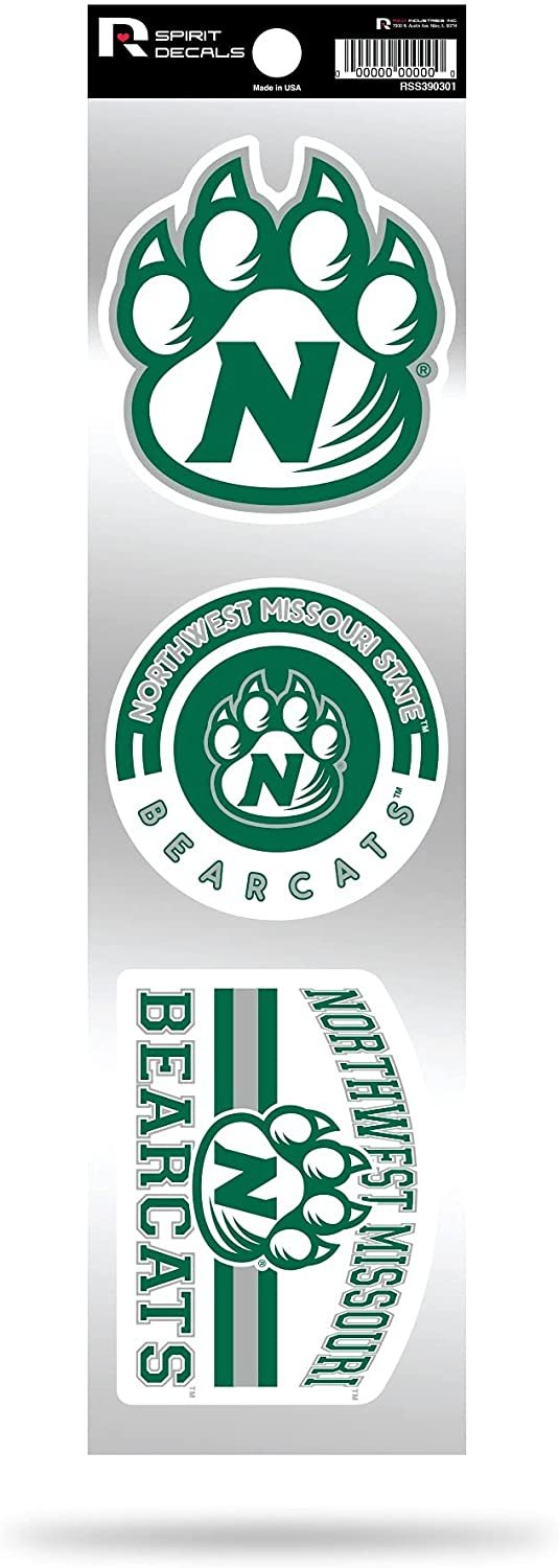 Rico Industries NCAA Northwest Missouri State Bearcats 3-Piece Retro Spirit Decals