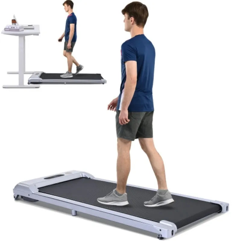 Under Desk Electric Treadmill for home and office use, compact and portable design with LED display.