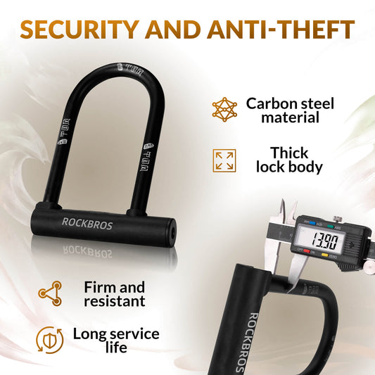 U-Lock Bike Lock for Secure Bicycle Protection by ROCKBROS US
