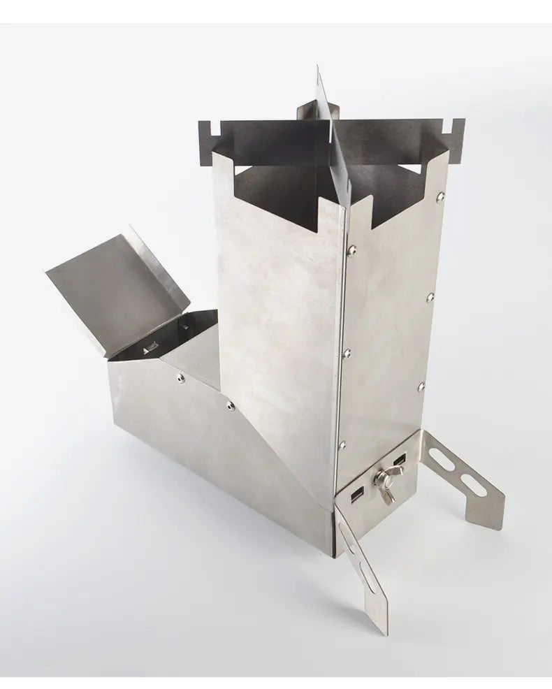 Stainless Steel Folding BBQ Grill for Camping and Firewood