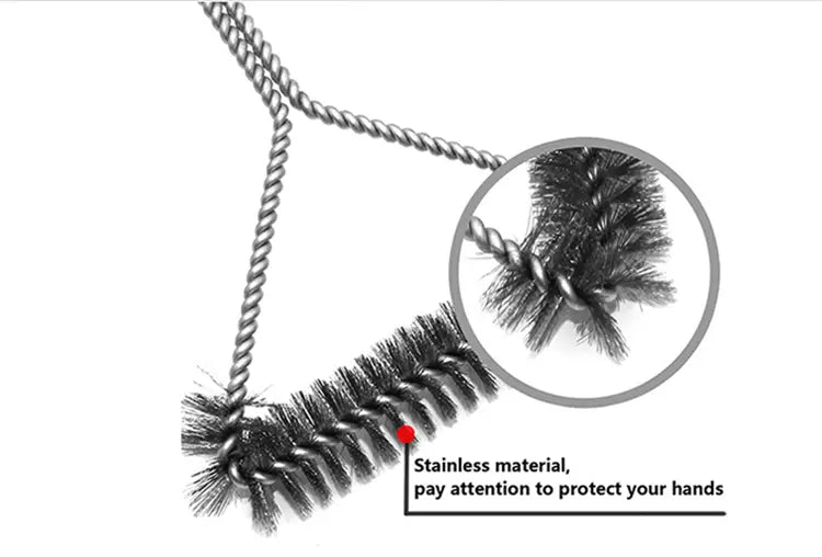 Stainless Steel BBQ Grill Cleaning Brush - 1pc Tool