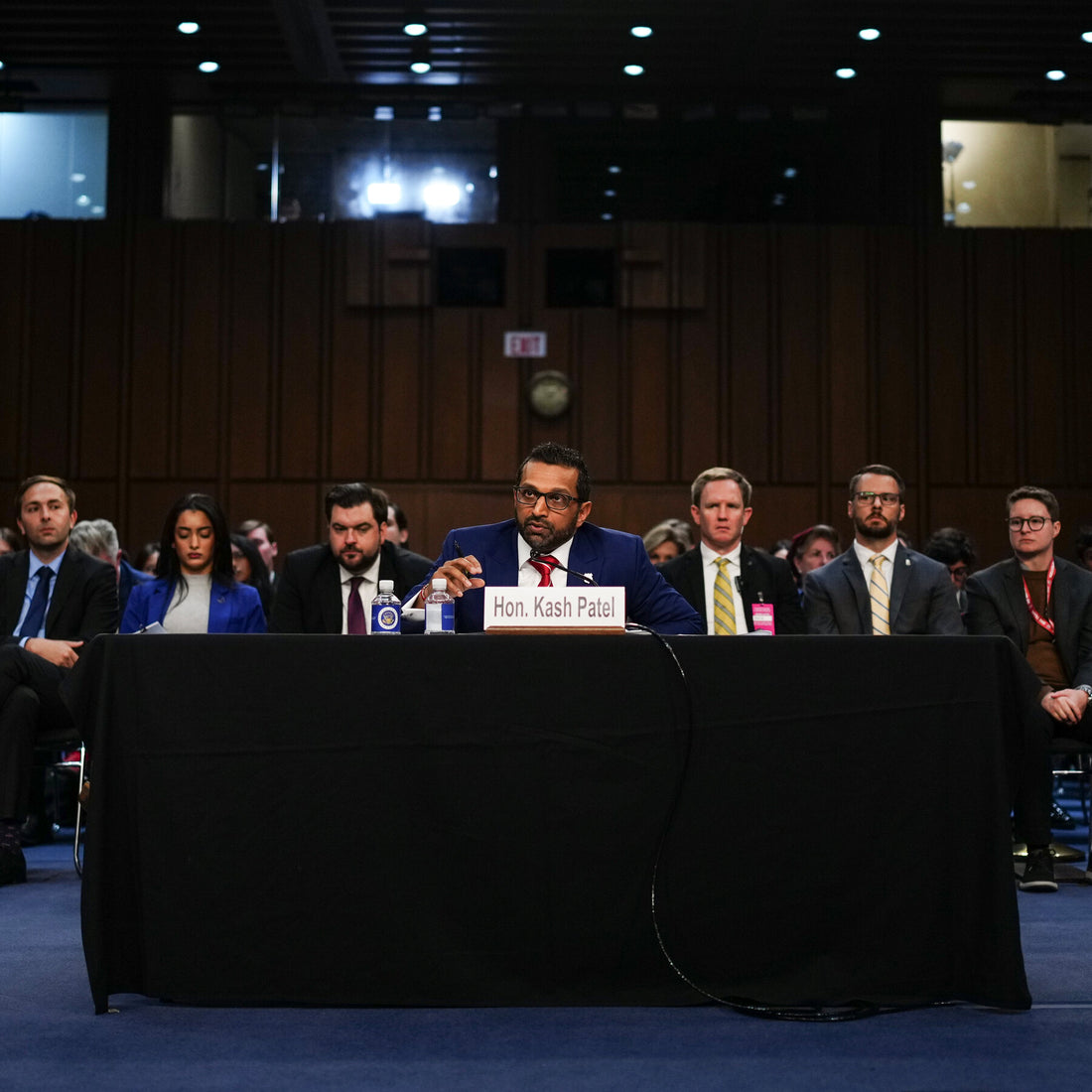 Patel Plays the Familiar Role of Pugilist at a Senate Hearing