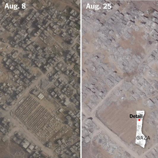A Gaza City Neighborhood Is Now a Wasteland, Satellite Images Show