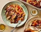 Thomasina Miers’ recipes for rice-stuffed roast chicken and courgette soda bread