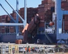 Dramatic footage shows 67 cargo cases toppling off ship into California port
