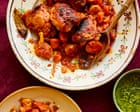 Stewy chickpeas with squash and chicken braised with apricots: Samin Nosrat’s recipes for cooking with harissa