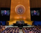 Donald Trump to address UN general assembly as US allies recognize Palestinian statehood – live