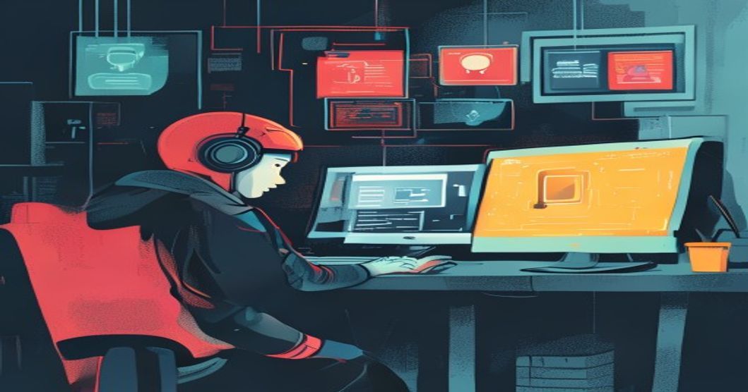 A person interacting with a chatbot on their computer