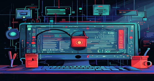Ransomware attack on computer screen