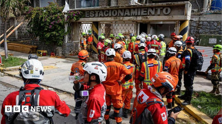 Rescue workers searching for survivors in Venezuela