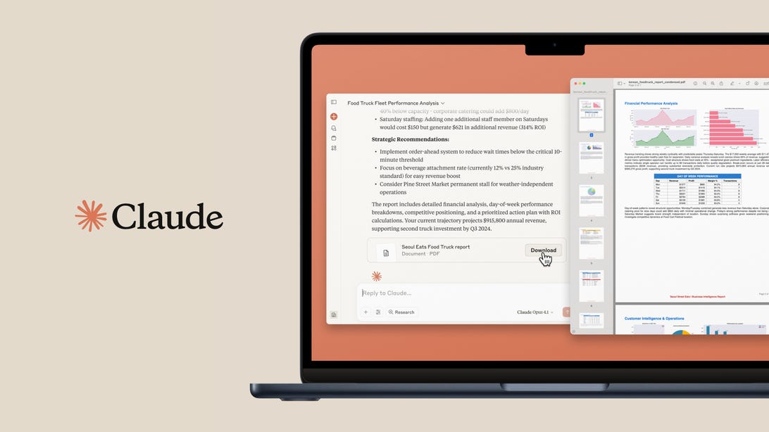Claude Can Now Spin Up Spreadsheets, Reports and Slide Decks Directly in Chat