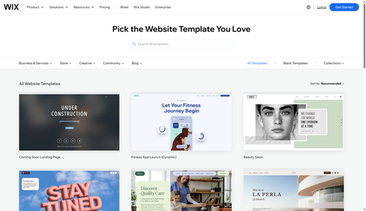 How to change a template on Wix
