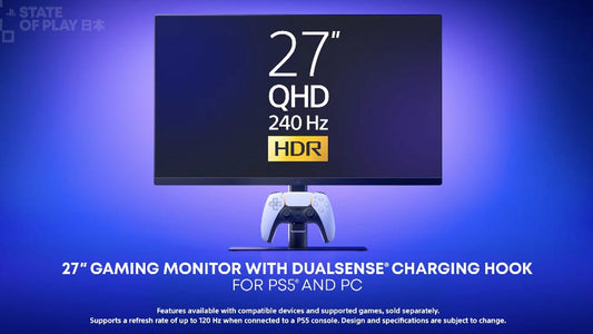 Sony Unveils 27-Inch, 240Hz PlayStation Monitor That Charges Your PS5 Controller
