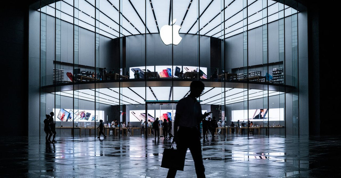 Apple logo with a hidden email symbol