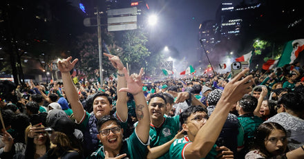 Mexican fans celebrating