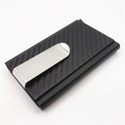 Aluminum Alloy RFID Wallet with Carbon Fiber Card Case