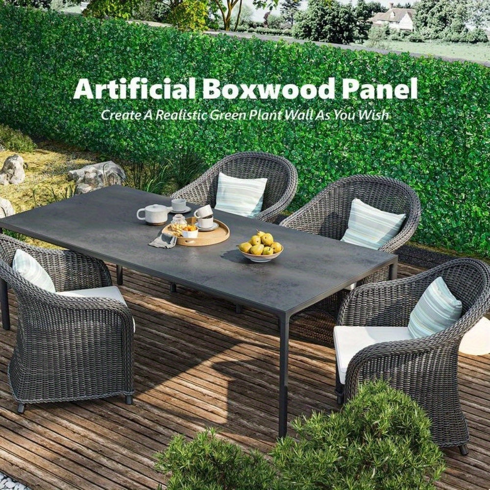 12PCS 24"x16" Artificial Boxwood Boards, UV Protected Grass Wall Panels & Boxwood Fence Panels for Green Wall Decor, Garden Fence, Wedding Backyard Decoration by Dropsure
