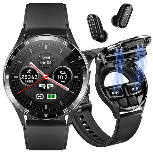 Smart Watch With Earplugs, 2-in-1 Headset Watch, With Fitness Tracker. Smart Watch With Speaker For Answering Calls, Sleep Monitor, Sports Smart Watch With Long Standby Time, Suitable For Android And IPhone
