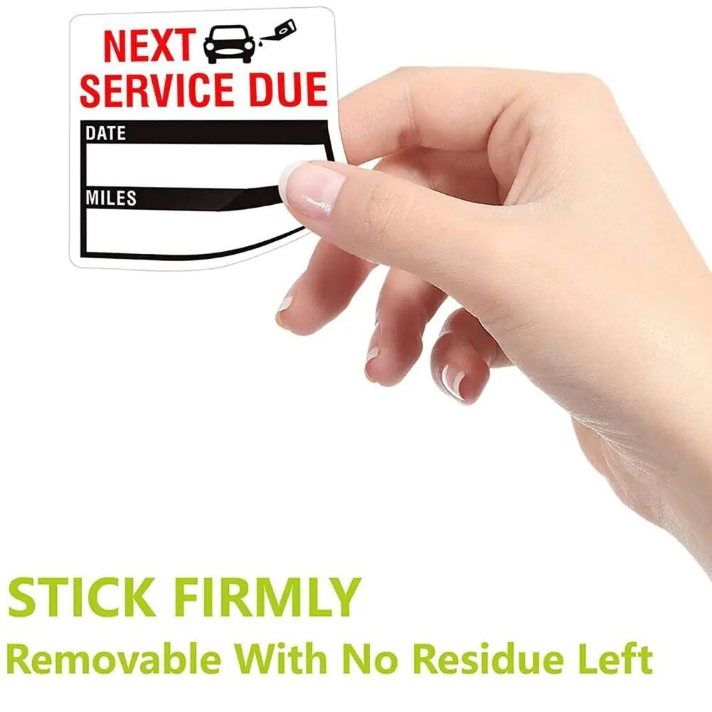 300 Oil Change Service Reminder Stickers Clear Window Lite Sticker Pack 2"x2" US