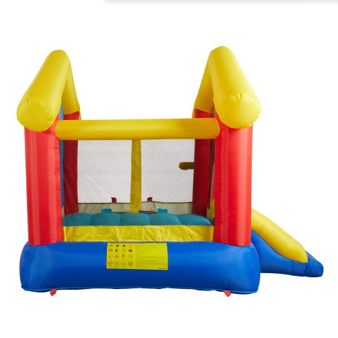 8 In 1 Inflatable Bounce House With Blower Basketball Hoop Ocean Balls Ring-toss Game Target And Sticky Ball Game For Kids