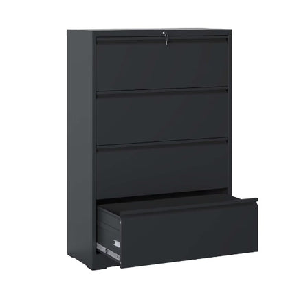 Horizontal Metal Lockable Filing Cabinet 4 Drawers