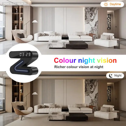 Full HD 1080P Camera Clock - WiFi Camera For Wireless Security Surveillance - Nanny Cam - Night Vision